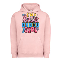 Pigment Salmon i'm a 80's kinda girl Urban Hoodie - MaliasSmallBusiness