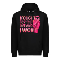 Black i fought for my life and i won Premium Hoodie - NancyCooperArtShop