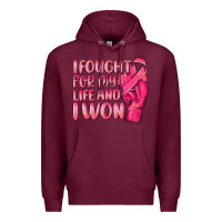 Burgundy i fought for my life and i won Premium Hoodie - NancyCooperArtShop