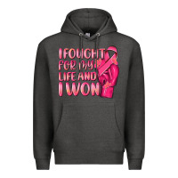 Charcoal Heather i fought for my life and i won Premium Hoodie - NancyCooperArtShop