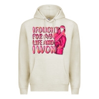 Oatmeal Heather i fought for my life and i won Premium Hoodie - NancyCooperArtShop
