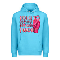 Ocean Blue i fought for my life and i won Premium Hoodie - NancyCooperArtShop