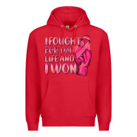 Red i fought for my life and i won Premium Hoodie - NancyCooperArtShop