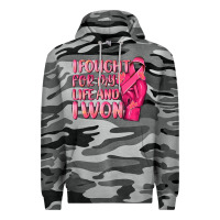 Slate Camo i fought for my life and i won Premium Hoodie - NancyCooperArtShop