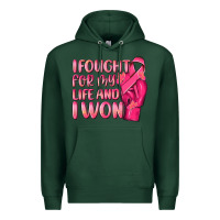 Sports Green i fought for my life and i won Premium Hoodie - NancyCooperArtShop