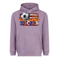 Lavender western american flag soccer Heavyweight Hoodie - HRA Design Shop