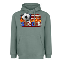Sage western american flag soccer Heavyweight Hoodie - HRA Design Shop