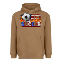 Toasted Coconut western american flag soccer Heavyweight Hoodie - HRA Design Shop