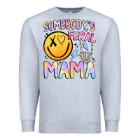 Heather Grey somebody's feral mama Premium Sweatshirt - JahusDesignShop