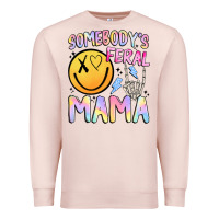 Pale Pink somebody's feral mama Premium Sweatshirt - JahusDesignShop