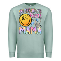 Seafoam somebody's feral mama Premium Sweatshirt - JahusDesignShop