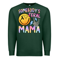 Sports Green somebody's feral mama Premium Sweatshirt - JahusDesignShop