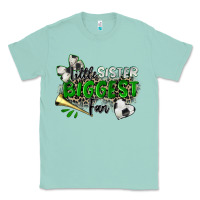 Seafoam little sister biggest fan soccer Classic Tee - Zillion Design Studio