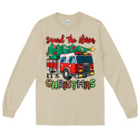 Mushroom sound the alarm its christmas fire truck Long Sleeve Tee - MaliasSmallBusiness