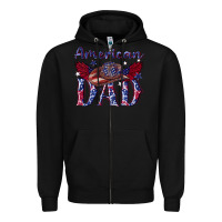 Black American dad with cowboy Zipper Hoodie - texasbilliewilder