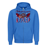 True Royal American dad with cowboy Zipper Hoodie - texasbilliewilder