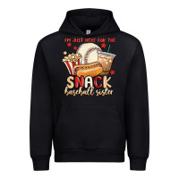 Black i'm just here for the snack baseball sister Urban Hoodie - MaliasSmallBusiness