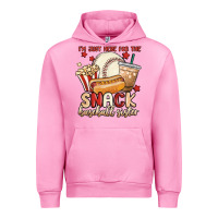 Fuchsia Pink i'm just here for the snack baseball sister Urban Hoodie - MaliasSmallBusiness