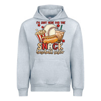 Heather Grey i'm just here for the snack baseball sister Urban Hoodie - MaliasSmallBusiness