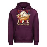Mauve Wine i'm just here for the snack baseball sister Urban Hoodie - MaliasSmallBusiness