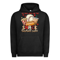 Pigment Black i'm just here for the snack baseball sister Urban Hoodie - MaliasSmallBusiness