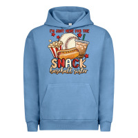 Pigment Pebble Blue i'm just here for the snack baseball sister Urban Hoodie - MaliasSmallBusiness