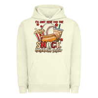 Pigment Pistachio i'm just here for the snack baseball sister Urban Hoodie - MaliasSmallBusiness