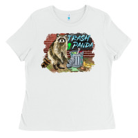White raccoon trash panda Ladies Tee - BarkalooDesign