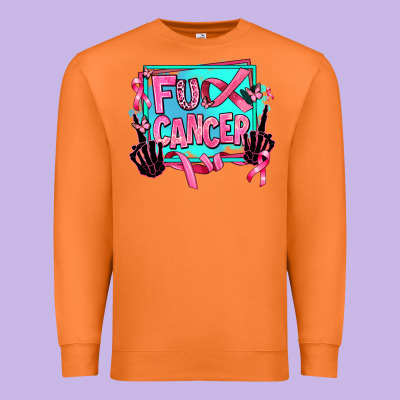 Fuck Cancer Premium Sweatshirt Designed By Adodesignshop