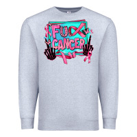 Heather Grey fuck cancer Premium Sweatshirt - AdoDesignShop