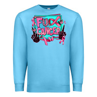 Ocean Blue fuck cancer Premium Sweatshirt - AdoDesignShop