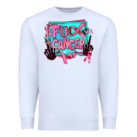White fuck cancer Premium Sweatshirt - AdoDesignShop