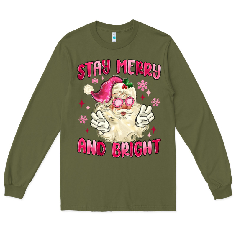 Stay Merry And Bright Long Sleeve Tee by MaliasSmallBusiness | Teevron