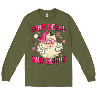 Army Green stay merry and bright Long Sleeve Tee - MaliasSmallBusiness