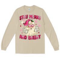 Mushroom stay merry and bright Long Sleeve Tee - MaliasSmallBusiness