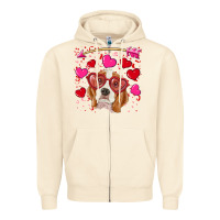 Sandshell valentine's day  beagle Zipper Hoodie - RanaPortraitStore