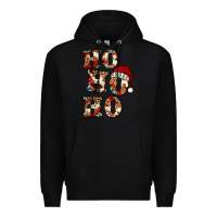 Black ho ho ho western christmas Premium Hoodie - Jasminsmagicworld