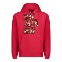 Cardinal ho ho ho western christmas Premium Hoodie - Jasminsmagicworld