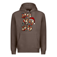 Coffee ho ho ho western christmas Premium Hoodie - Jasminsmagicworld
