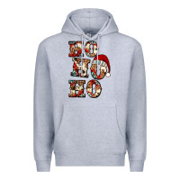 Heather Grey ho ho ho western christmas Premium Hoodie - Jasminsmagicworld