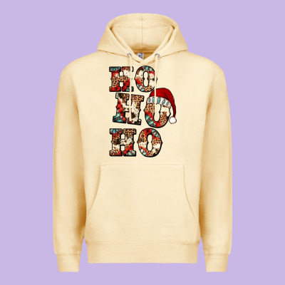 Ho Ho Ho Western Christmas Premium Hoodie Designed By Jasminsmagicworld