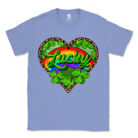 Colony Blue lucky heart with leopard Classic Tee - RanaPortraitStore