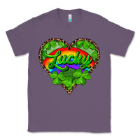 Lavender lucky heart with leopard Classic Tee - RanaPortraitStore