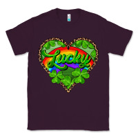Plum lucky heart with leopard Classic Tee - RanaPortraitStore