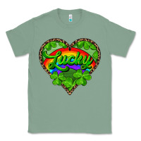Sage lucky heart with leopard Classic Tee - RanaPortraitStore