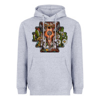 Heather Grey stay wild Heavyweight Hoodie - SublimationCraftShop