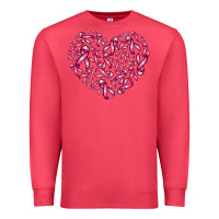 Cardinal breast cancer ribbon heart Premium Sweatshirt - AdoDesignShop