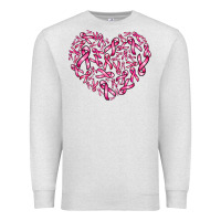 Oatmeal Heather breast cancer ribbon heart Premium Sweatshirt - AdoDesignShop