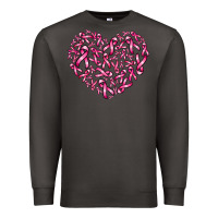 Smoke breast cancer ribbon heart Premium Sweatshirt - AdoDesignShop