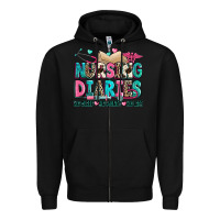 Black nursing diaries no sleep no money no life Zipper Hoodie - Zillion Design Studio